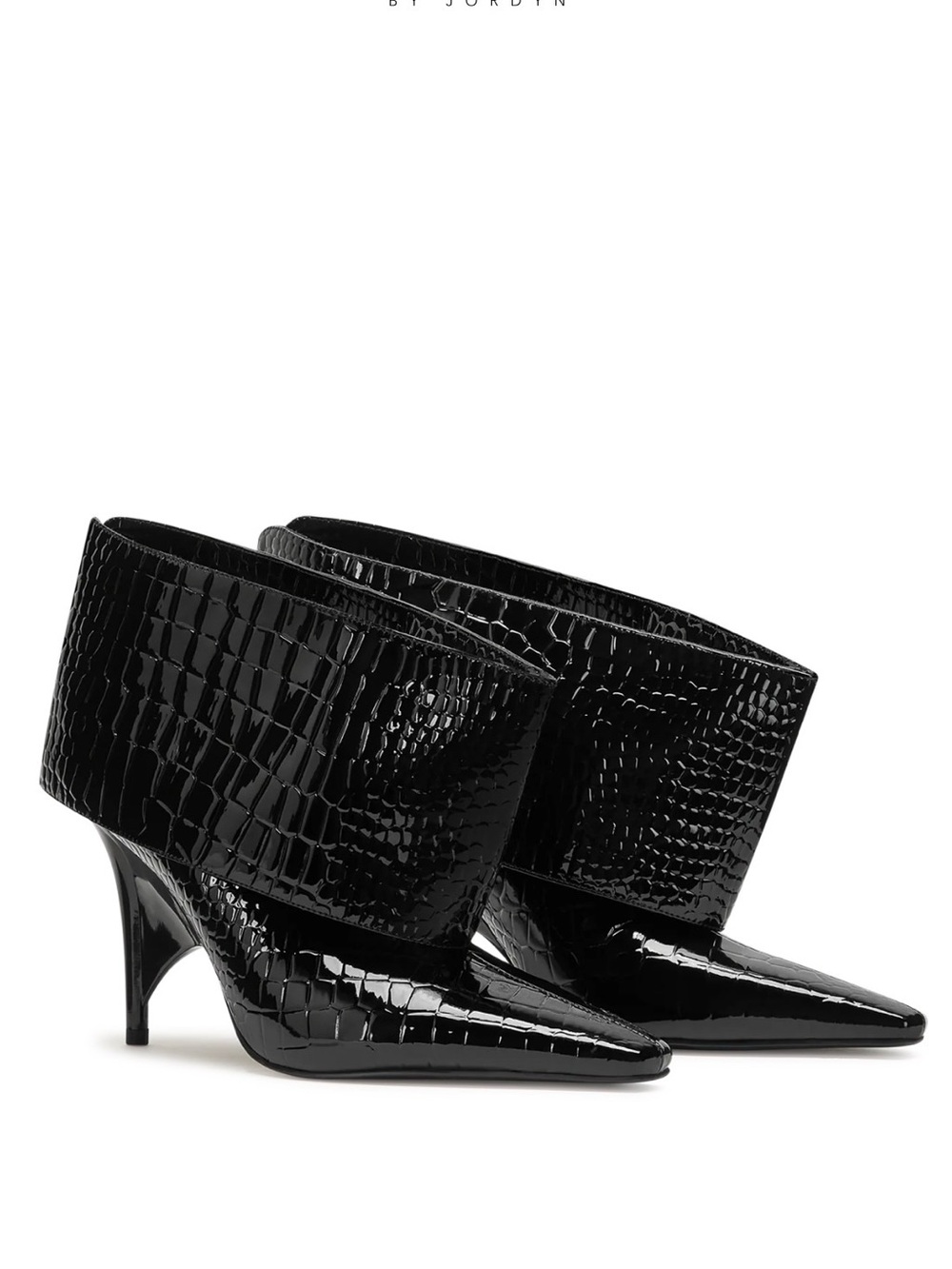 WOODS by Jordyn | Rev Cuff Heel Black
Croco | NEW | Size 10